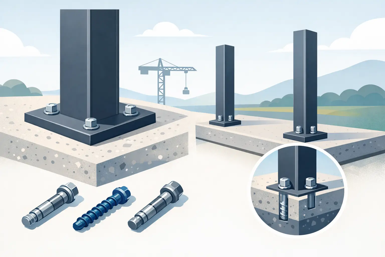 Choosing Concrete Fixings for Steel Posts