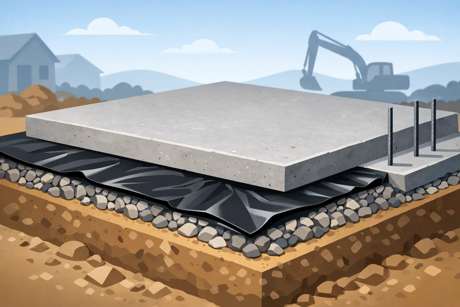Black Polythene Under Concrete Slab