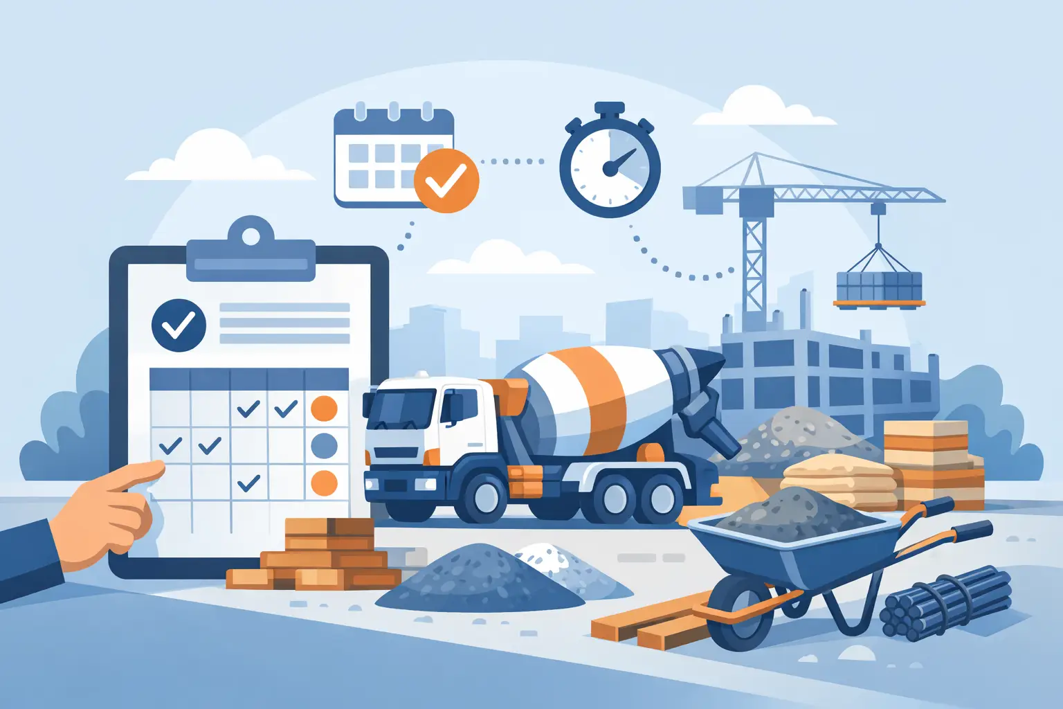 How to Schedule Concrete Materials Right - Quality Steel Supplies How to Schedule Concrete Materials Right