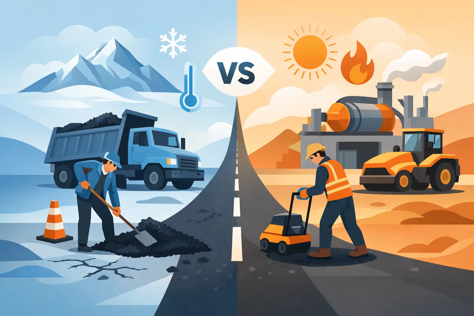 Cold Mix vs Hot Mix Which One Fits - Quality Steel Supplies Cold Mix vs Hot Mix: Which One Fits?