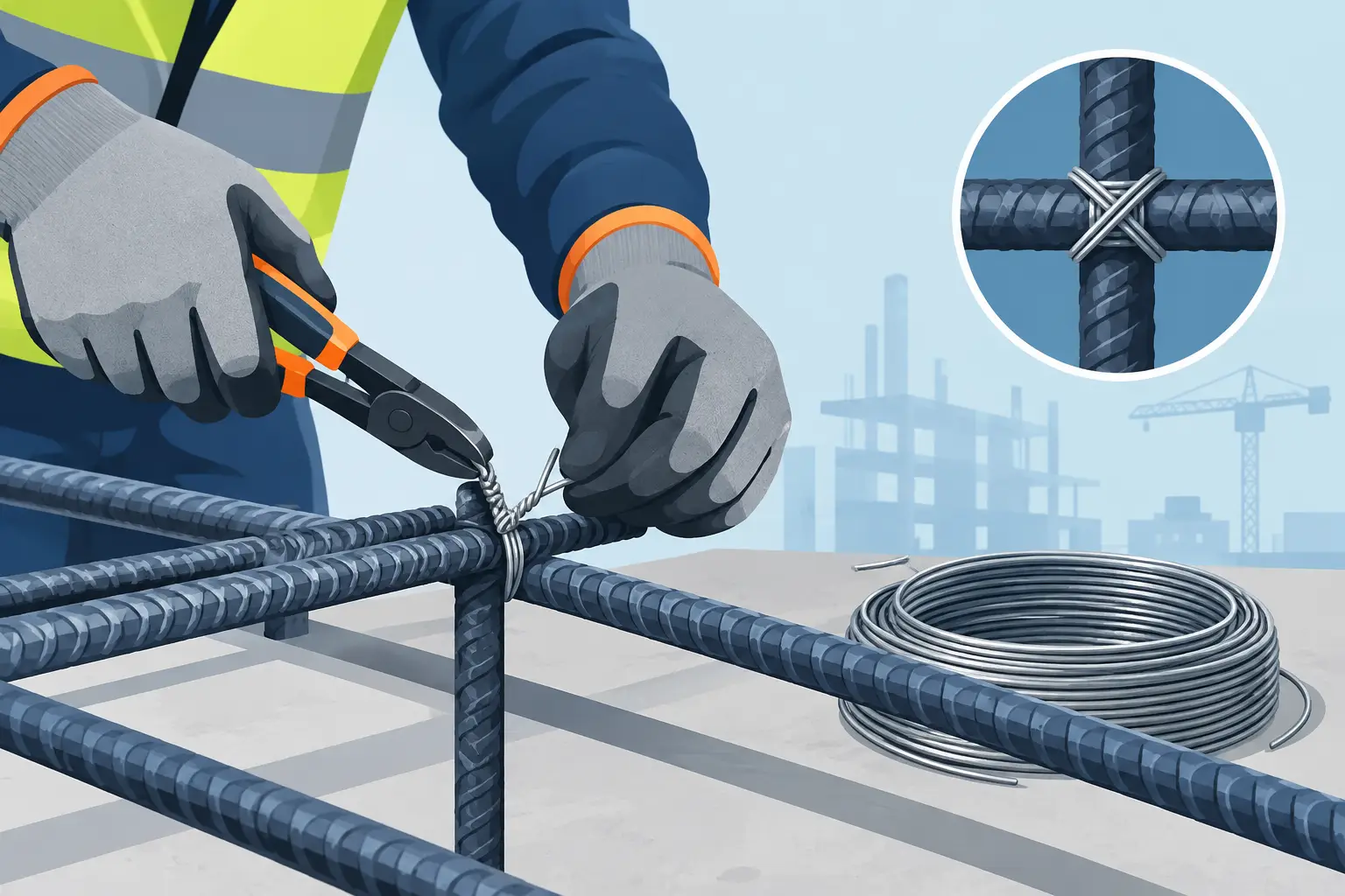 How to Secure Tie Wire for Reinforcing Steel