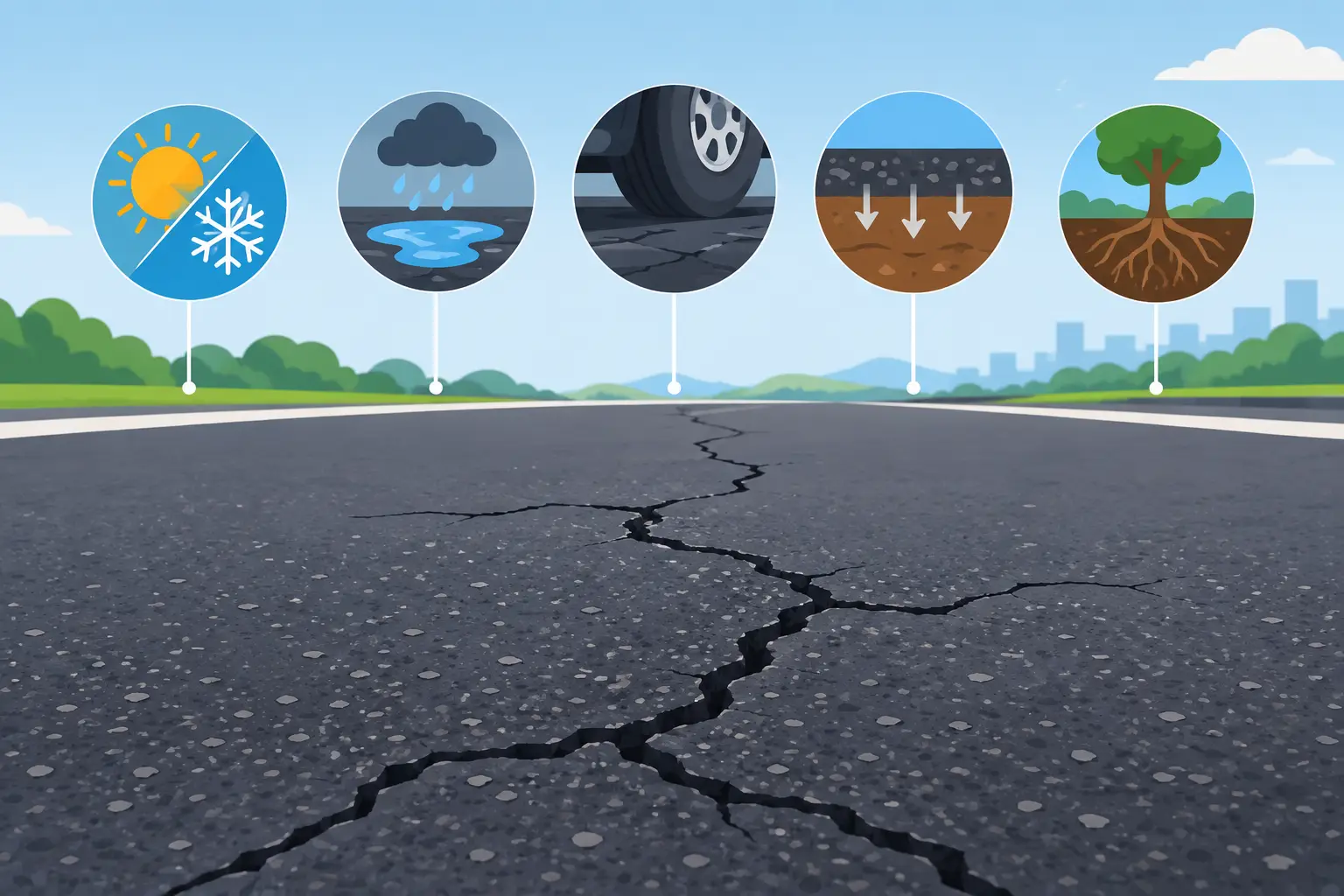 What Causes Asphalt Cracks? A Site-Level Guide