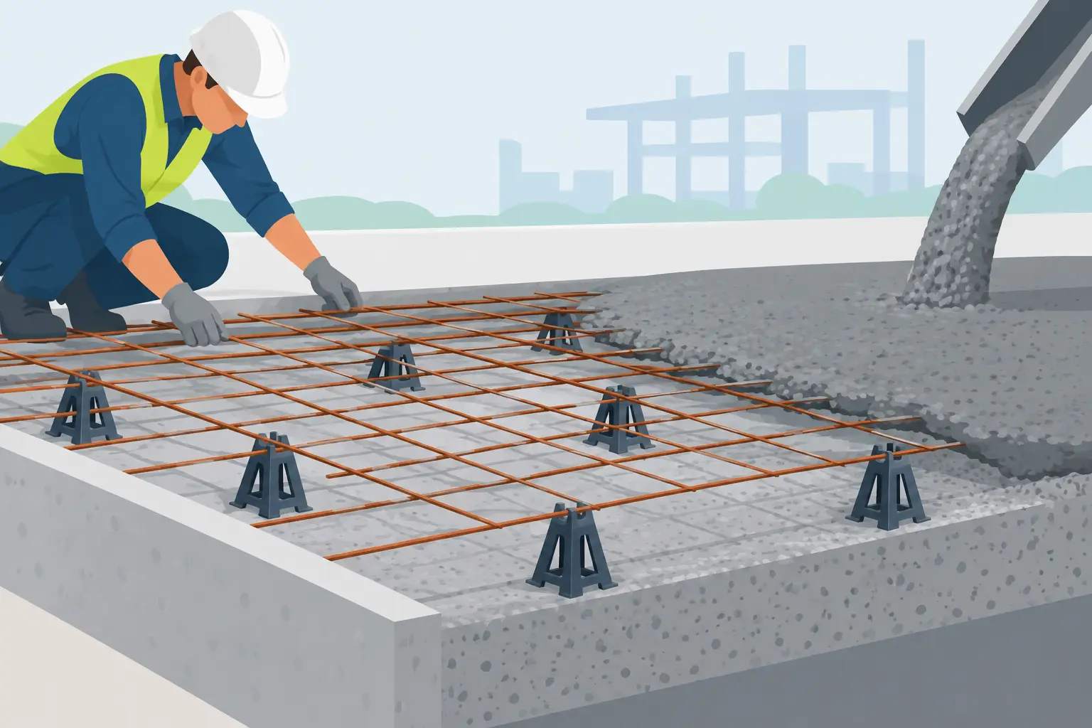 How to Position Mesh Supports in Concrete